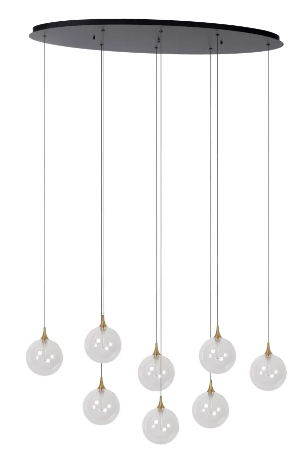 Lucide Premium GISELA - Pendant light - LED Dim. - 8x3,9W 2700K - Transparant - turned off